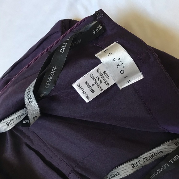 Bill Levkoff Plum Purple Ruched Instant Slimming Strapless Cocktail Dress Size 4 - Picture 14 of 16